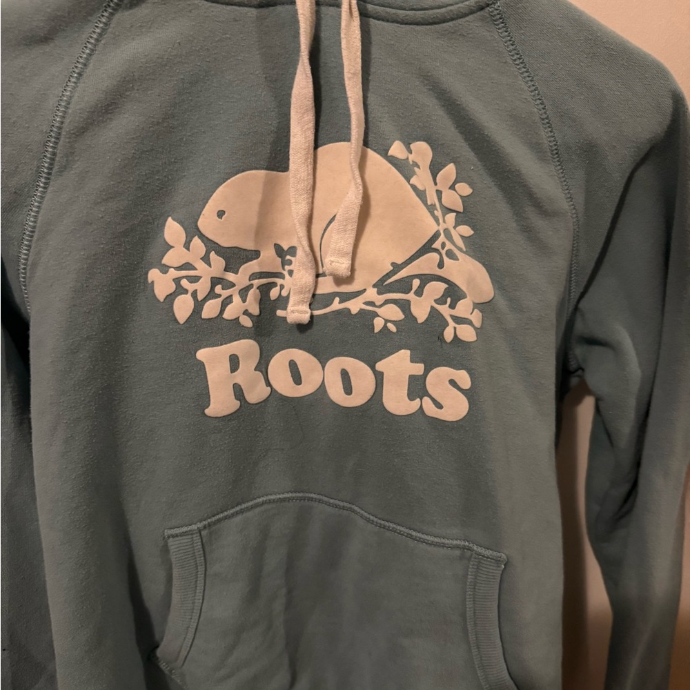 Roots Teal Hoodie with Logo